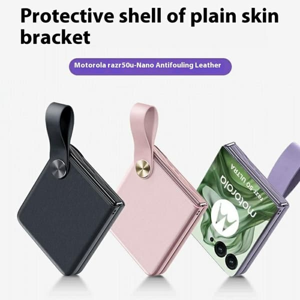 SKALO Motorola Razr 60 Ultra 5G GKK Flip PU-Läder Skal - Svart