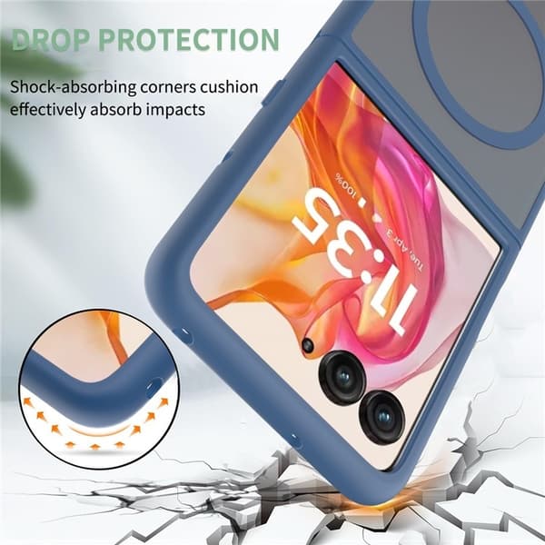 SKALO Motorola Razr 60 Ultra 5G Skin-touch Hybrid Skal - Blå
