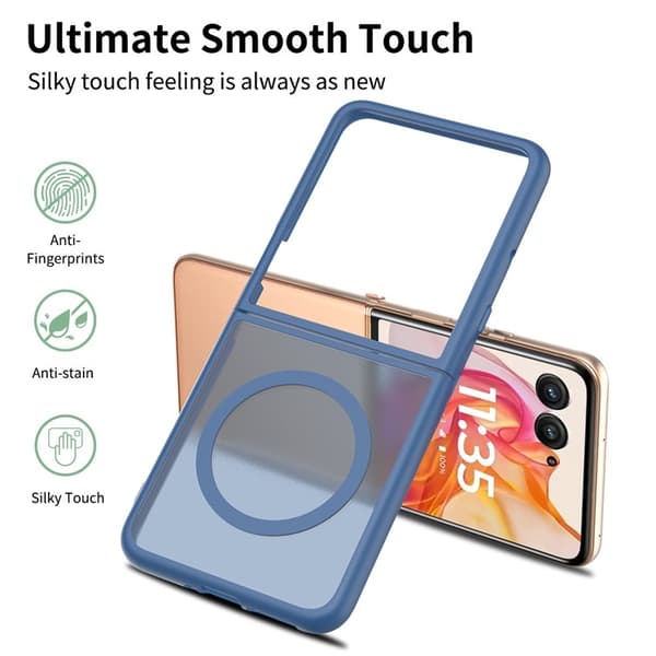 SKALO Motorola Razr 60 Ultra 5G Skin-touch Hybrid Skal - Blå