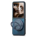 Miniatyrbild 5 av 11: SKALO Motorola Razr 60 Ultra 5G D21 Kickstand Retro PU-Läder Skal - Blå