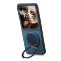 Miniatyrbild 2 av 11: SKALO Motorola Razr 60 Ultra 5G D21 Kickstand Retro PU-Läder Skal - Blå