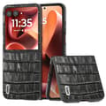Pikkukuva 1 / 4: SKALO Motorola Razr 60 Ultra 5G ABEEL Krokotiilinahka Suojakuori - Musta