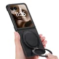 Miniatyrbild 4 av 11: SKALO Motorola Razr 60 Ultra 5G D21 Kickstand Retro PU-Läder Skal - Svart