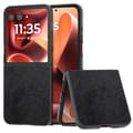 Pikkukuva 1 / 4: SKALO Motorola Razr 60 Ultra 5G Litchi PU-Nahkakotelo Flip Suojakuori - Musta