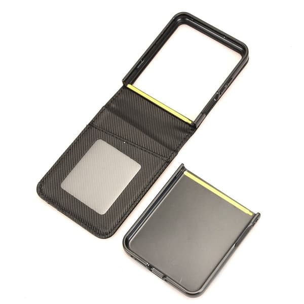 SKALO Motorola Razr 60 Ultra 5G PU-Läder Flip Korthållare Skal - Svart