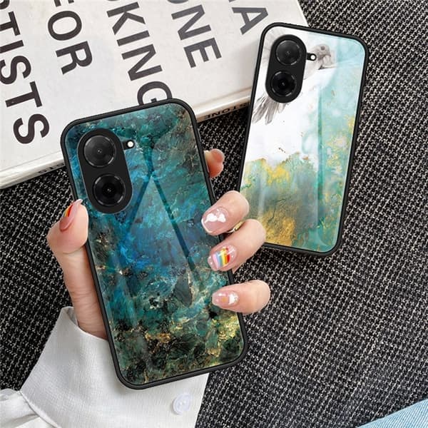SKALO Xiaomi Redmi A5 4G Marmor Härdat Glas TPU Skal - Motiv 4