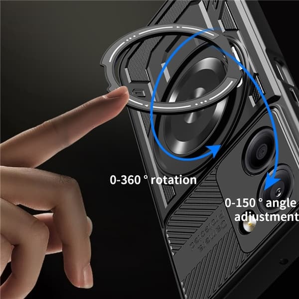 SKALO Xiaomi Redmi A5 4G Armor Hybrid Magneettirengas Suojakuori - Ruusukulta