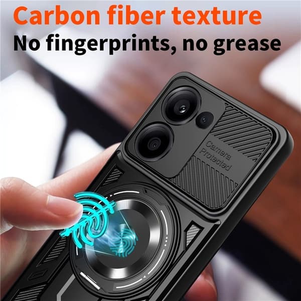 SKALO Xiaomi Redmi A5 4G Armor Hybrid Magneettirengas Suojakuori - Ruusukulta