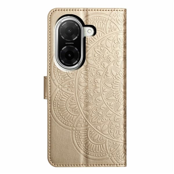 SKALO Xiaomi Redmi A5 4G Mandala Kukka Lompakkokotelo - Kulta
