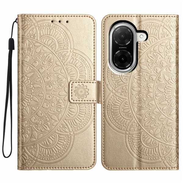 SKALO Xiaomi Redmi A5 4G Mandala Kukka Lompakkokotelo - Kulta