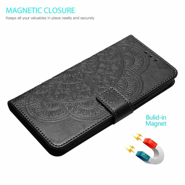SKALO Xiaomi Redmi A5 4G Mandala Flower Plånboksfodral - Svart