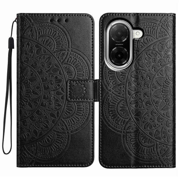 SKALO Xiaomi Redmi A5 4G Mandala Flower Plånboksfodral - Svart