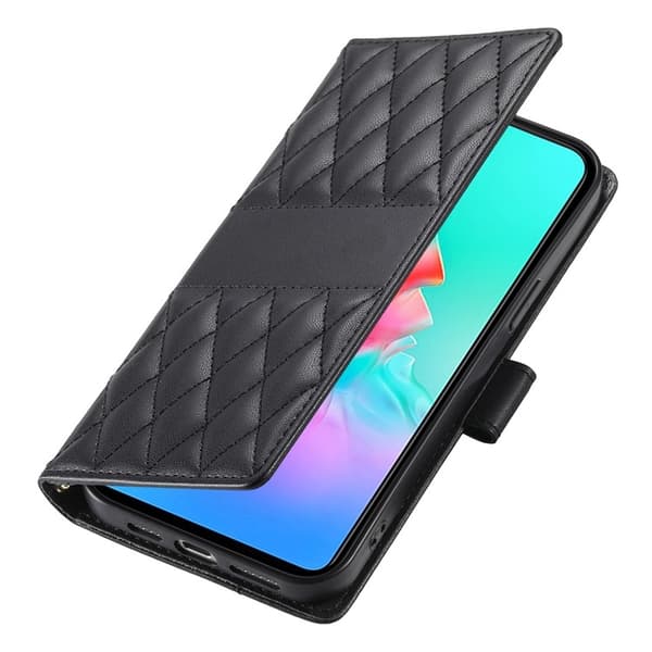 SKALO Xiaomi Redmi A5 4G Tikattu PU-nahkainen Olkahihna Lompakkokotelo - Musta