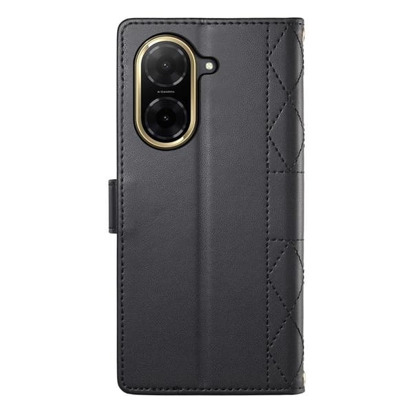 SKALO Xiaomi Redmi A5 4G Tikattu PU-nahkainen Olkahihna Lompakkokotelo - Musta