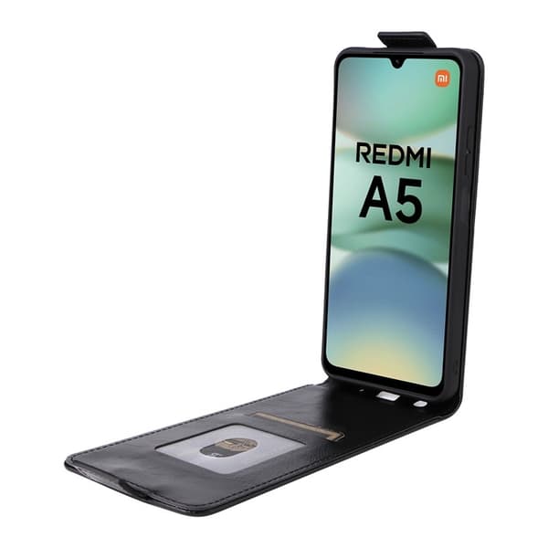 SKALO Xiaomi Redmi A5 4G Pysty PU-nahka Suojakuori - Musta