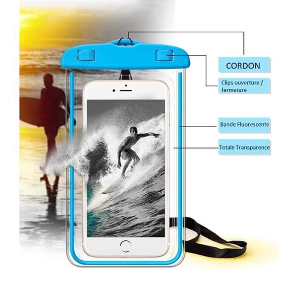 [Kompatibel Nokia] Vattentät Svart Hölster Fodral Ljus Skydd Plast Impermabel Vattentät Vatten [Phonillico®]