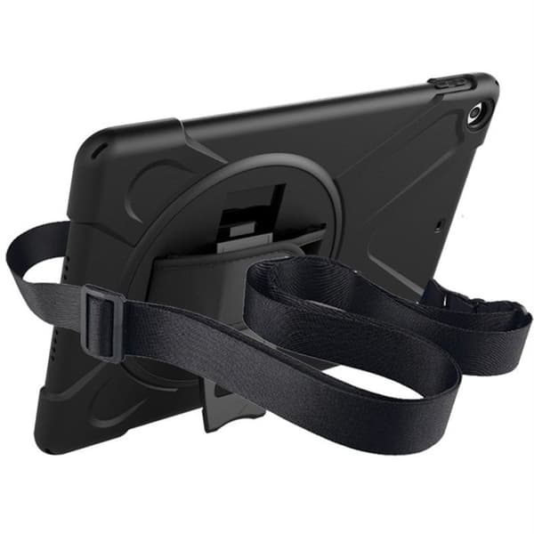 Coque för iPad Air 11 2024 / iPad Pro 11 2018 Förstärkt 3M Ställ med Rem Eiger Svart