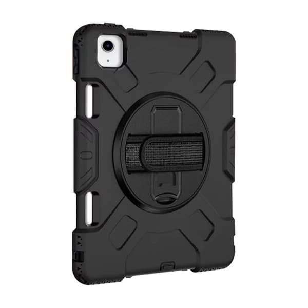 Coque för iPad Air 11 2024 / iPad Pro 11 2018 Förstärkt 3M Ställ med Rem Eiger Svart