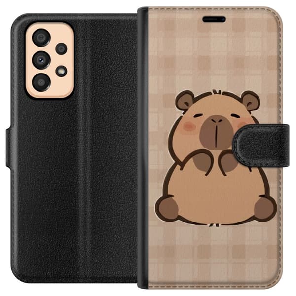 Samsung Galaxy A33 5G Lommeboketui Mobilskal kawaii capybara flera figurer japansk stil