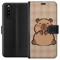 Miniatyrbilde 1 av 3: Sony Xperia 10 II Lommeboketui Mobilskal kawaii capybara flera figurer japansk stil