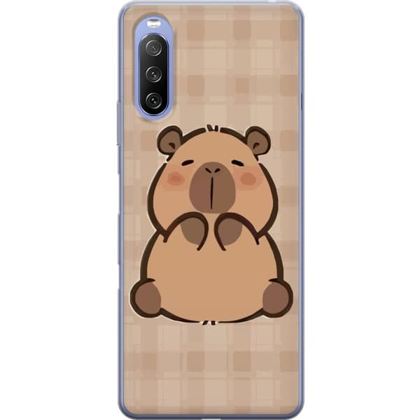 Sony Xperia 10 III Gjennomsiktig deksel Mobilskal kawaii capybara flera figurer japansk stil