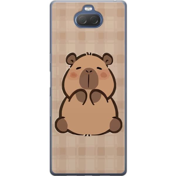 Sony Xperia 10 Plus Läpinäkyvä kuori Mobilskal kawaii capybara flera figurer japansk stil