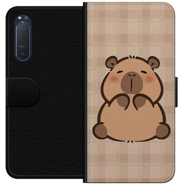 Sony Xperia 5 II Lommeboketui Mobilskal kawaii capybara flera figurer japansk stil