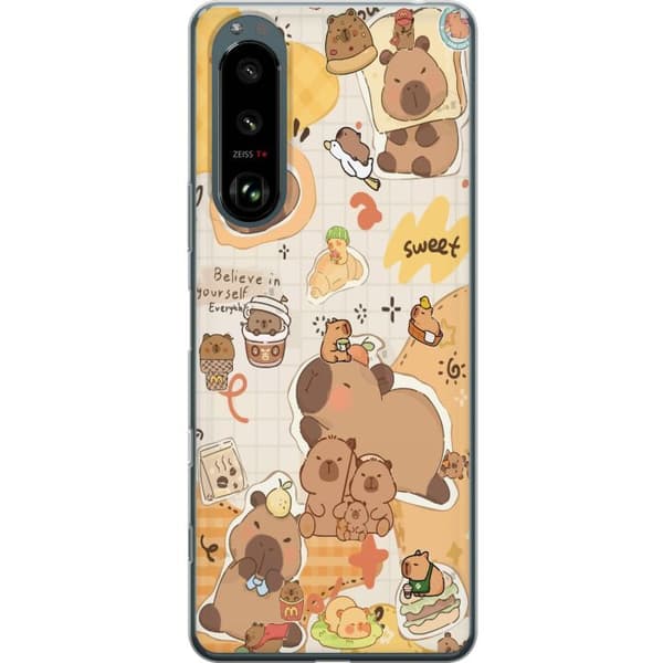 Sony Xperia 5 III Gjennomsiktig deksel Kawaii capybara mobilskal med gulliga djurmotiv