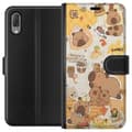 Miniatyrbillede 1 af 3: Sony Xperia L3 Tegnebogsetui Kawaii capybara mobilskal med gulliga djurmotiv