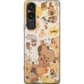 Pikkukuva 1 / 3: Sony Xperia 5 V Läpinäkyvä kuori Kawaii capybara mobilskal med gulliga djurmotiv