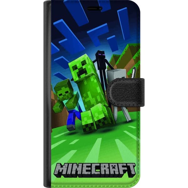 Xiaomi 12T Tegnebogsetui Minecraft Creeper mobilskal i klassisk grön pixelstil