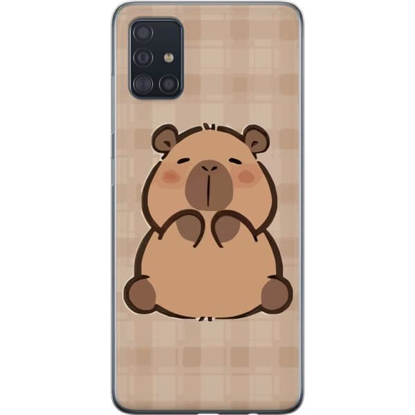 Samsung Galaxy A51 Läpinäkyvä kuori Mobilskal kawaii capybara flera figurer japansk stil