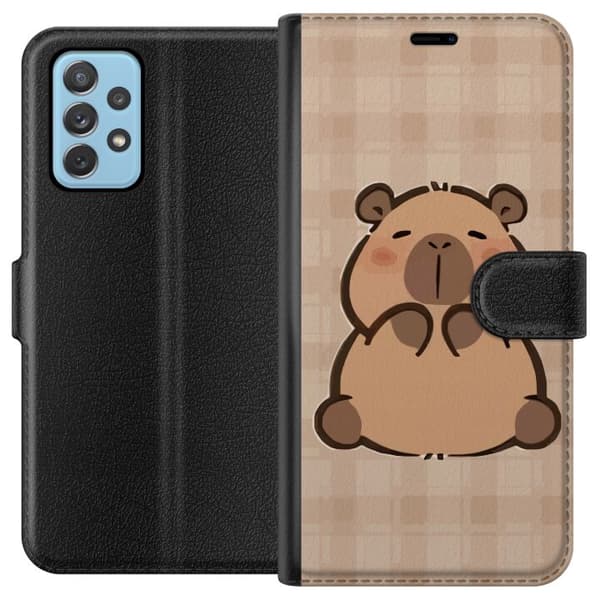 Samsung Galaxy A52 5G Lommeboketui Mobilskal kawaii capybara flera figurer japansk stil