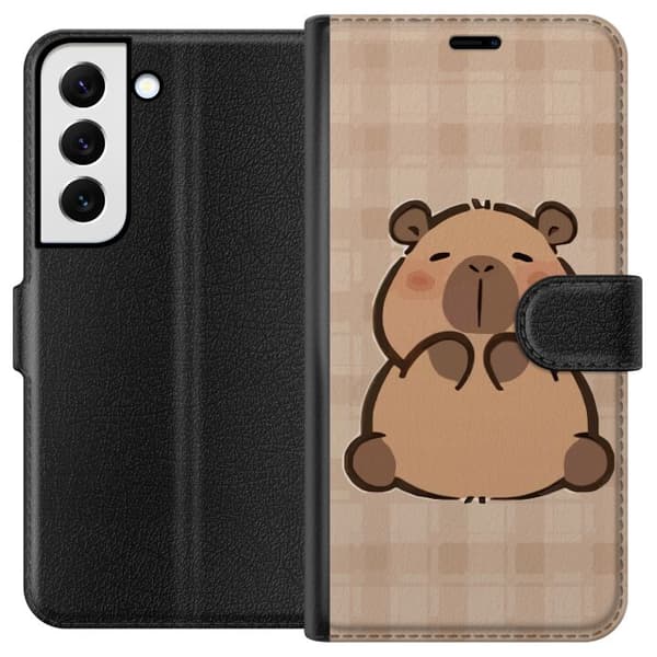 Samsung Galaxy S22 5G Lommeboketui Mobilskal kawaii capybara flera figurer japansk stil