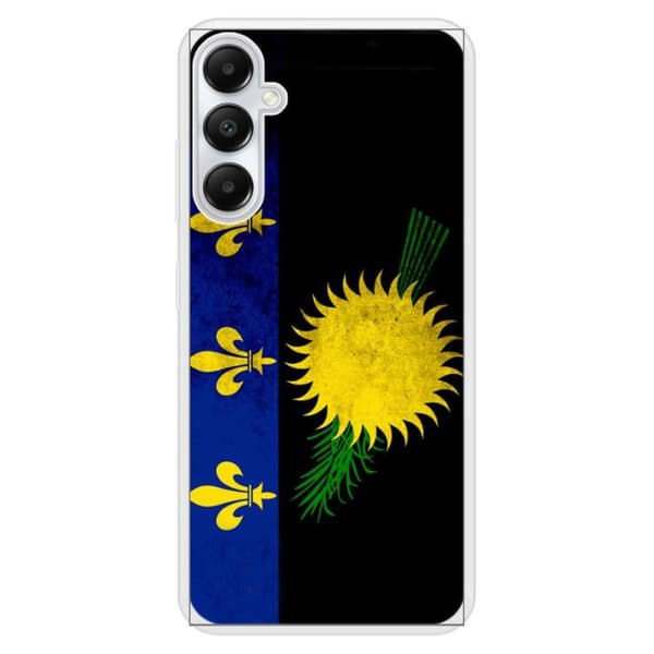 Siliconeförstärkt skal med tryck kompatibel med Samsung Galaxy A05S Guadeloupeflagga