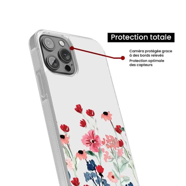 Siliconeförstärkt skal med tryck kompatibelt med Samsung Galaxy S23 Plus Våren i blommor