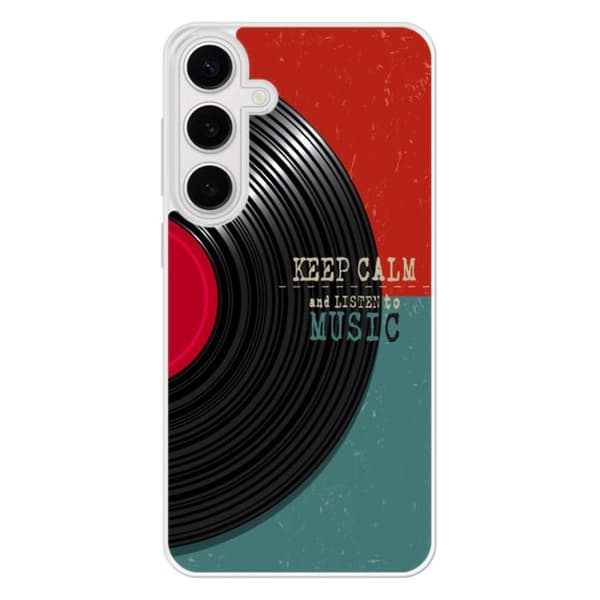 Coque i förstärkt silikon med tryck kompatibel med Samsung Galaxy S24 FE Håll lugn