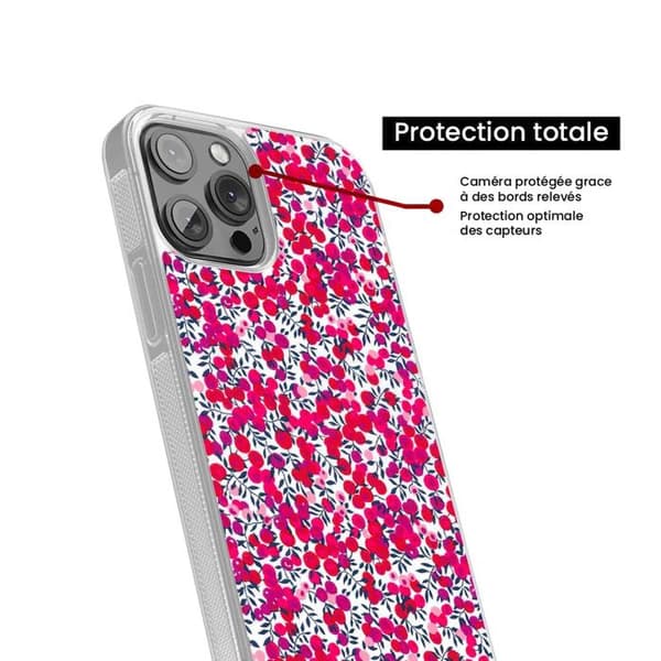Förstärkt silikon skal med tryck som är kompatibelt med Samsung Galaxy S23 Liberty Wiltshire Röd