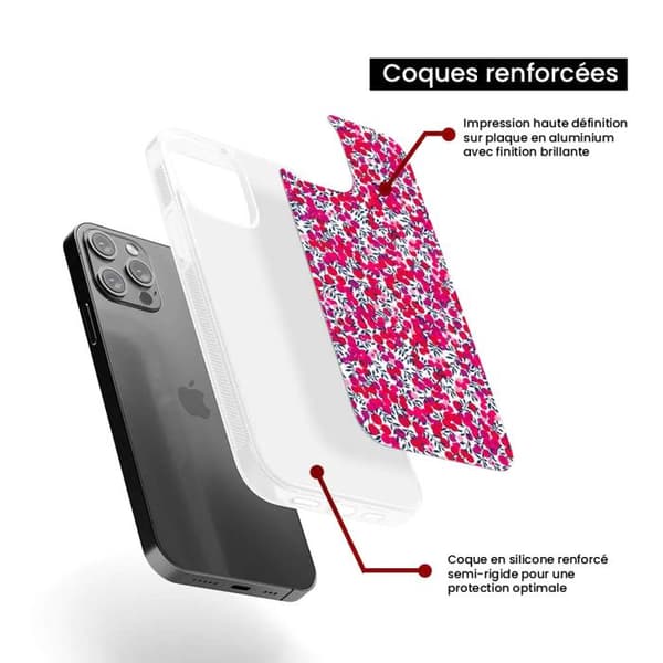 Förstärkt silikon skal med tryck som är kompatibelt med Samsung Galaxy S23 Liberty Wiltshire Röd