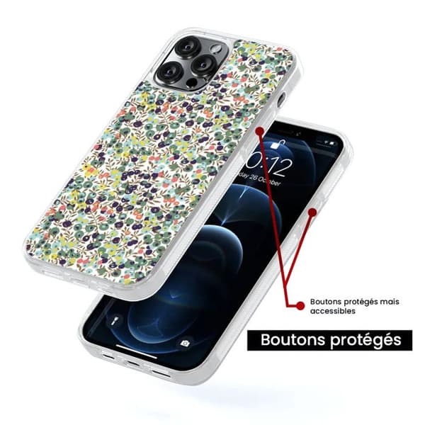 Stötdämpande silikonfodral med tryck, kompatibel med Samsung Galaxy S24 Ultra Liberty Wiltshire Grön.