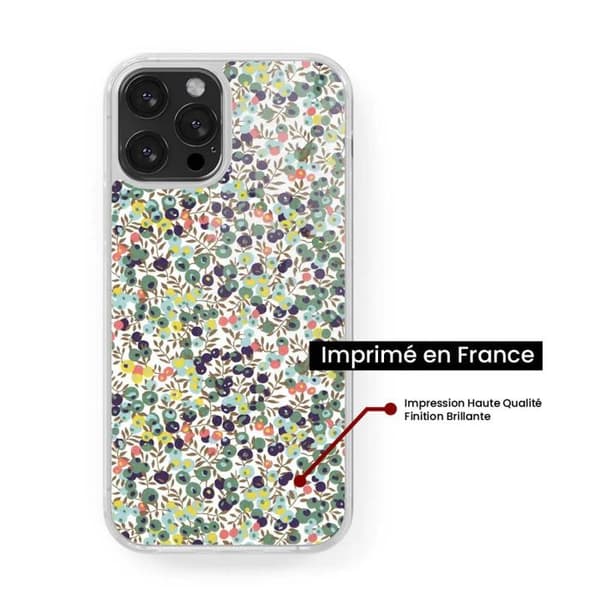 Stötdämpande silikonfodral med tryck, kompatibel med Samsung Galaxy S24 Ultra Liberty Wiltshire Grön.