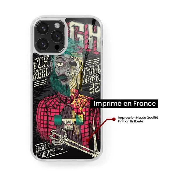 Siliconförstärkt tryckt skal kompatibelt med Xiaomi 14T 4G Skull Urgh