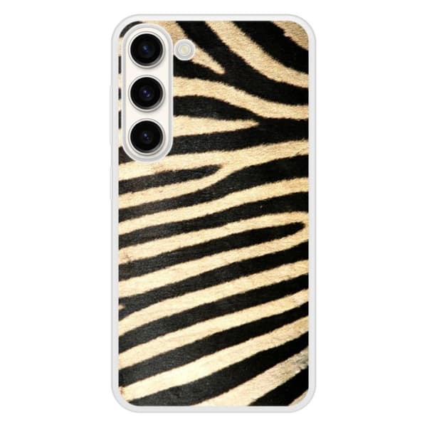 Coque i förstärkt silikon med zebramönster kompatibel med Samsung Galaxy S23