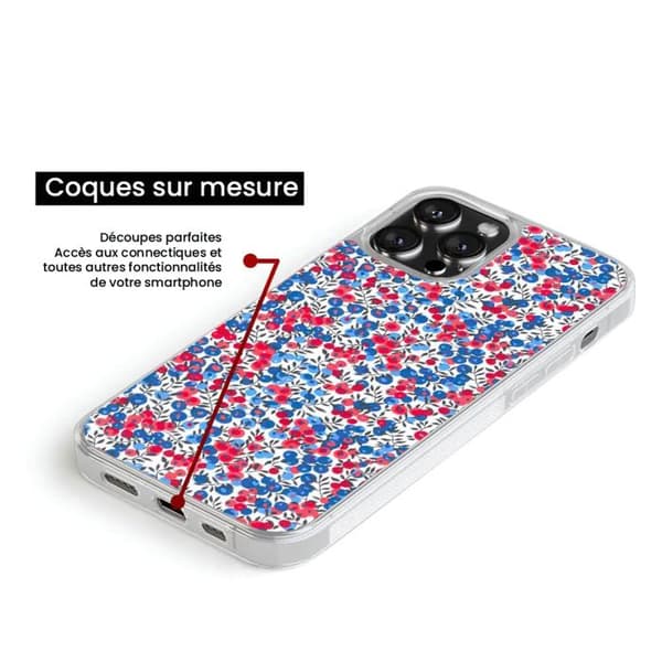 Siliconförstärkt tryckt skal kompatibelt med Samsung Galaxy S22 Ultra Liberty Wiltshire Blå