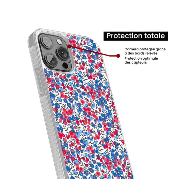 Siliconförstärkt tryckt skal kompatibelt med Samsung Galaxy S22 Ultra Liberty Wiltshire Blå