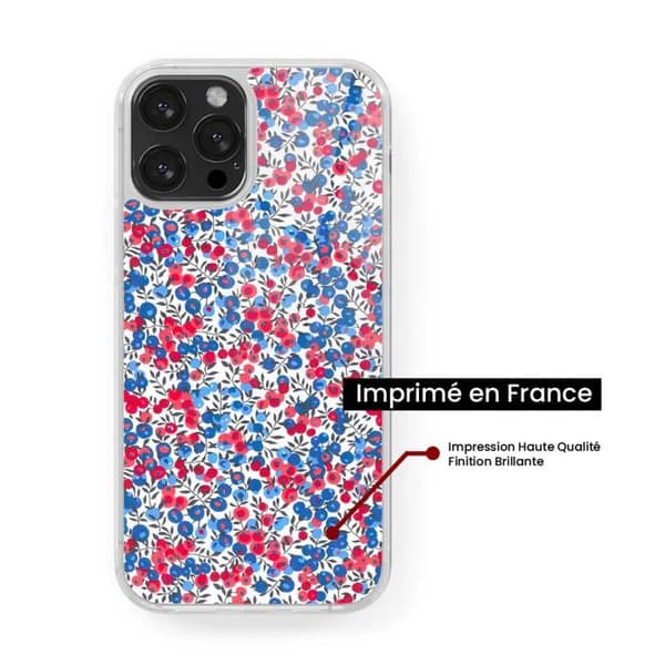 Siliconförstärkt tryckt skal kompatibelt med Samsung Galaxy S22 Ultra Liberty Wiltshire Blå