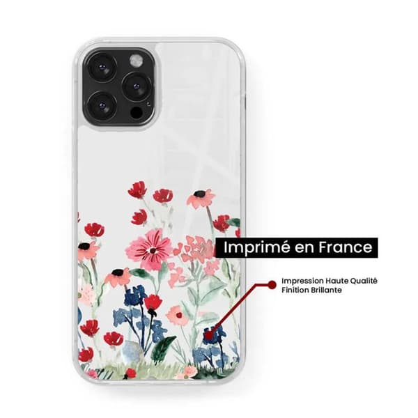 Siliconförstärkt tryckt skal kompatibelt med Samsung Galaxy S22 Ultra Blomster på våren