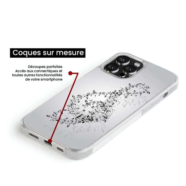 Siliconfodral med förstärkt tryck kompatibel med Samsung Galaxy S23 Plus Noternas vals