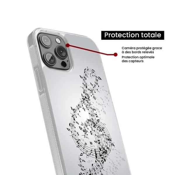 Siliconfodral med förstärkt tryck kompatibel med Samsung Galaxy S23 Plus Noternas vals