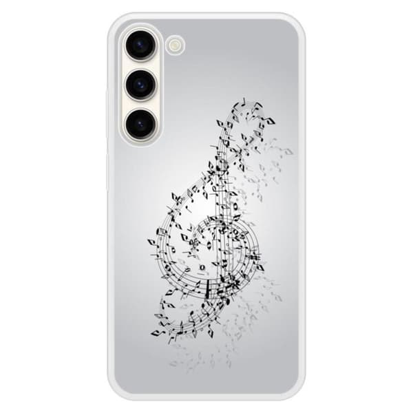 Siliconfodral med förstärkt tryck kompatibel med Samsung Galaxy S23 Plus Noternas vals